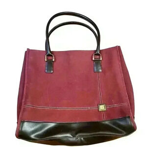 Diane von Furstenberg Large Work Tote Burgundy Gold Laptop Diaper Shoulder Bag